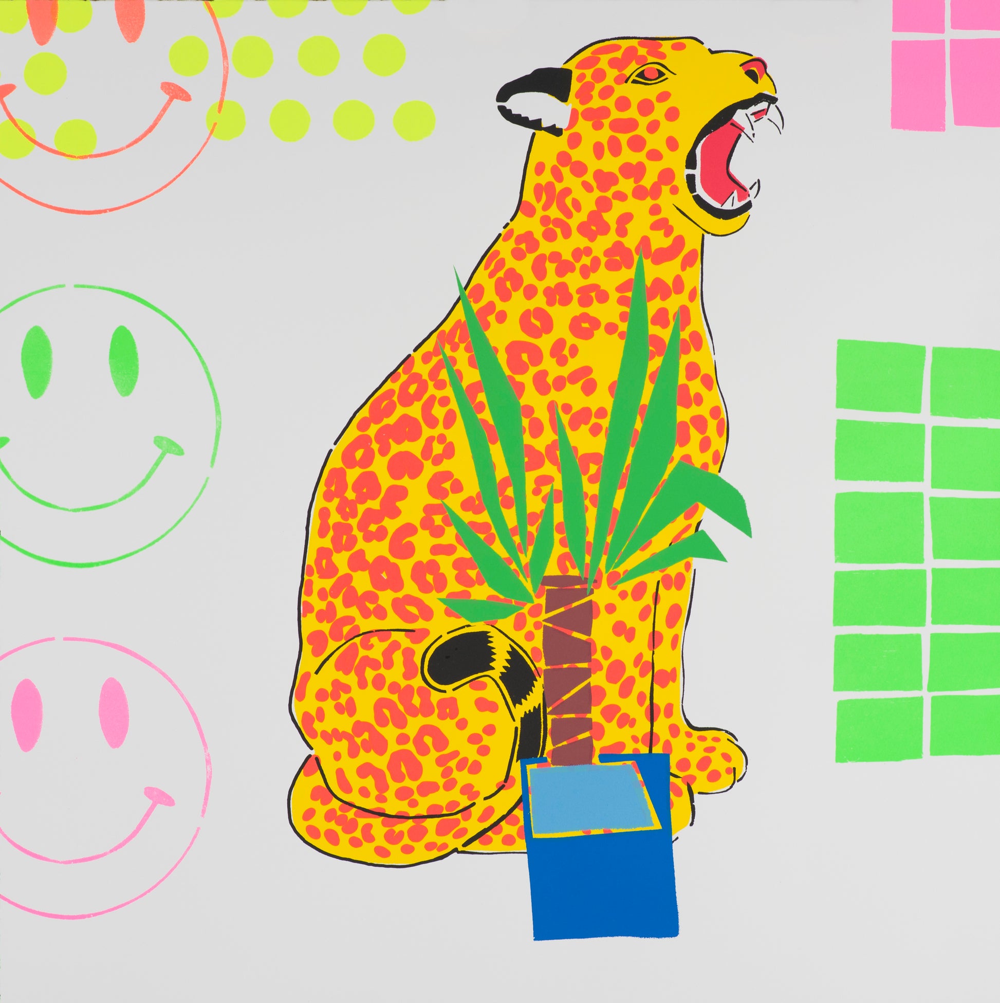 Porcelain Leopard & Yucca